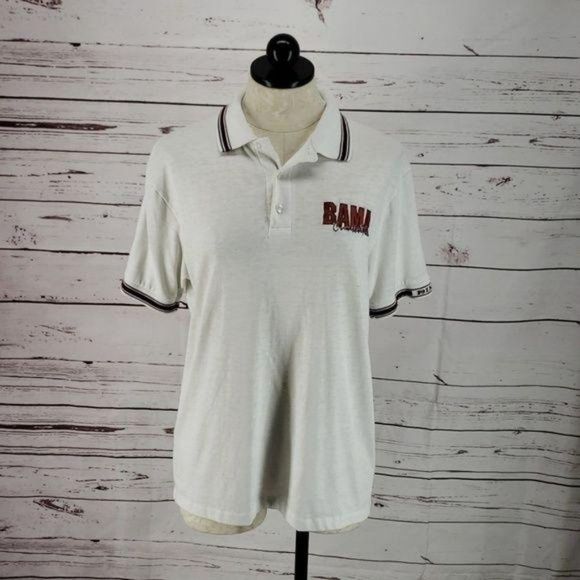 Bike Athletic Crimson Tide Bama vintage white medium polo shirt - Picture 2 of 7